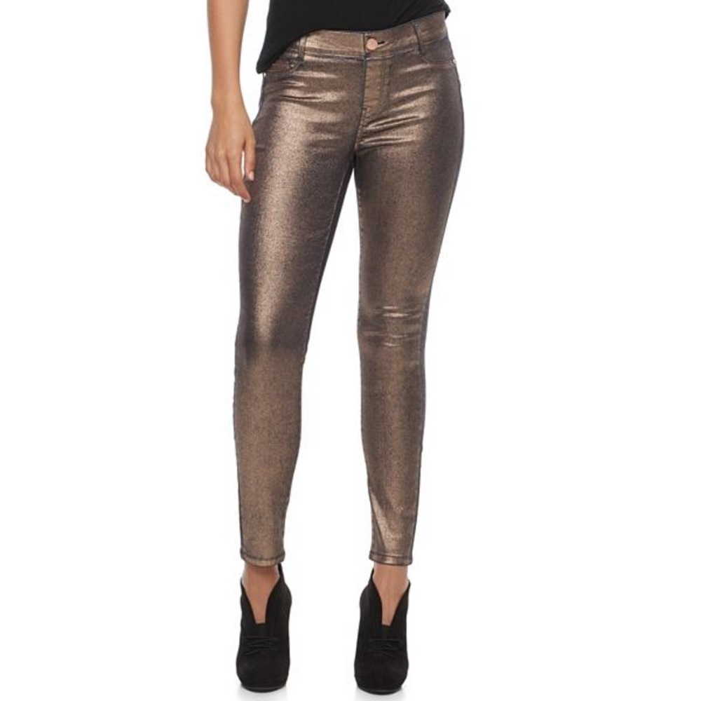 Juicy Couture Coated Metallic Gold Leggings